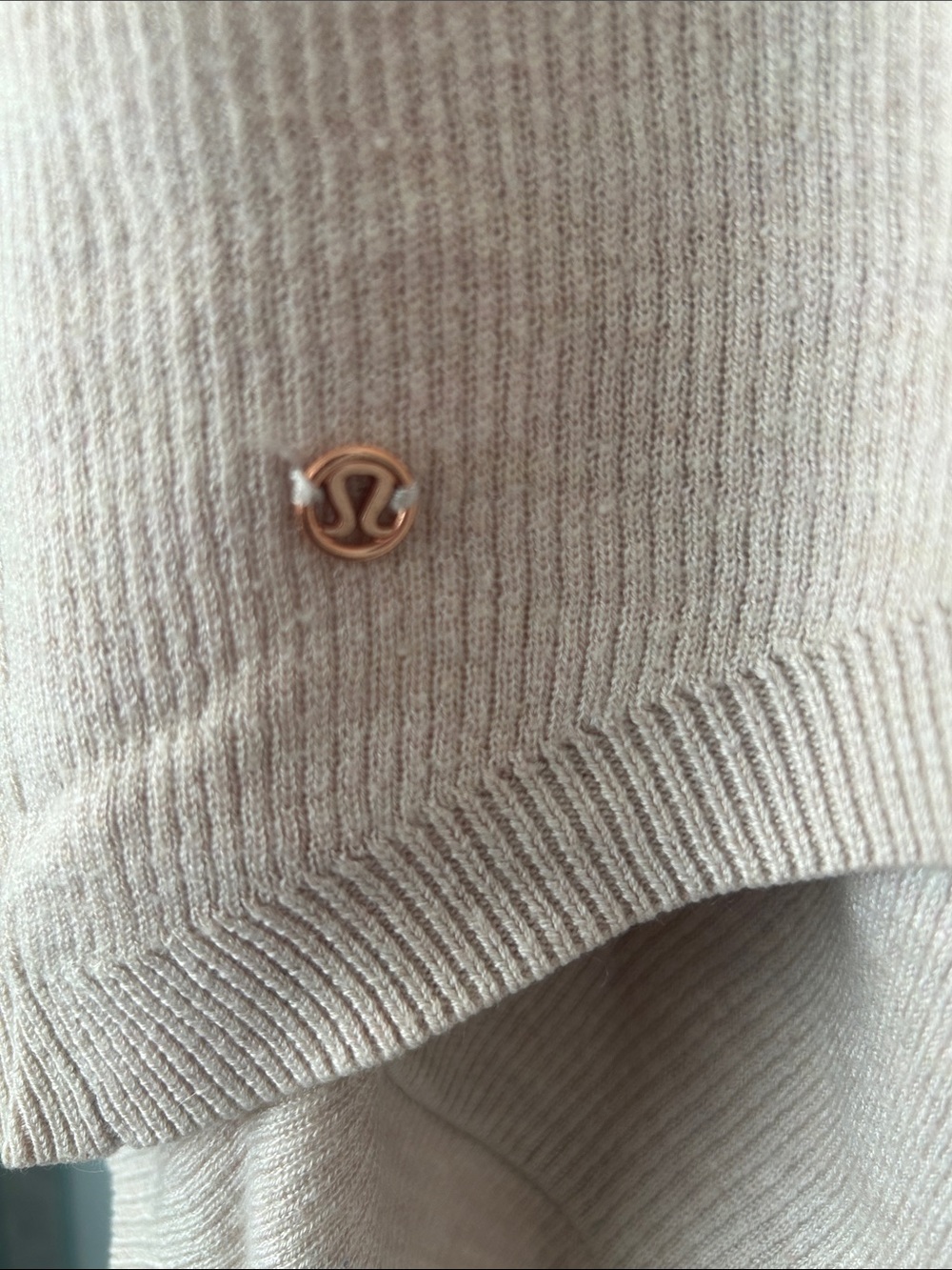Lululemon Beige Open-Front Ribbed Cardigan - Picture 3 of 3
